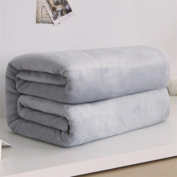 Super Soft Fleece Blanket 220Gsm Light Weight Throw Bedspread Blankets