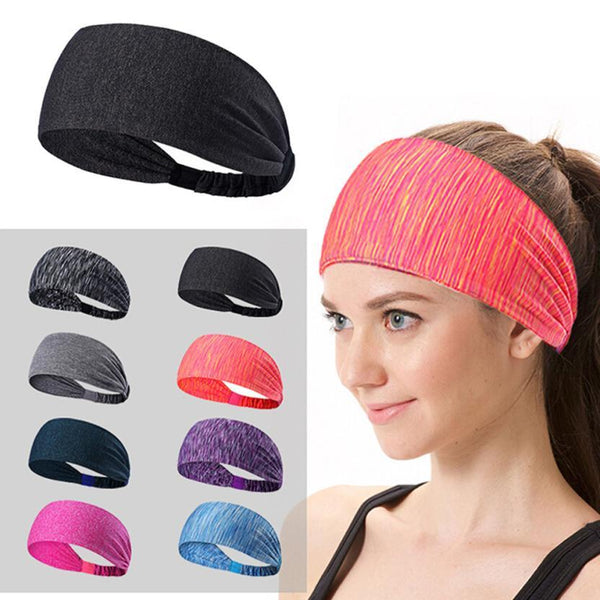 Women Sports Yoga Sweatband Elastic Running Headwrap Gym Fitness Exercise Sweatbands