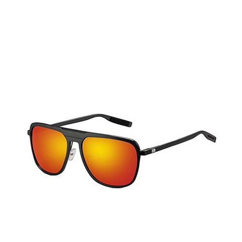 Aluminium Frame Red And Black Polarized Sunglasses For Men Eye Protection
