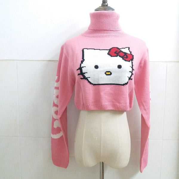 Kitty Cropped Turtleneck Jumpers & Cardigans