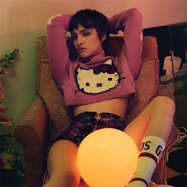 Kitty Cropped Turtleneck Jumpers & Cardigans