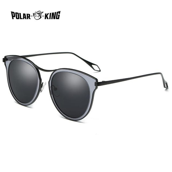 Black Designer Fashion Metal Frame Polarized For Women Sunglasses