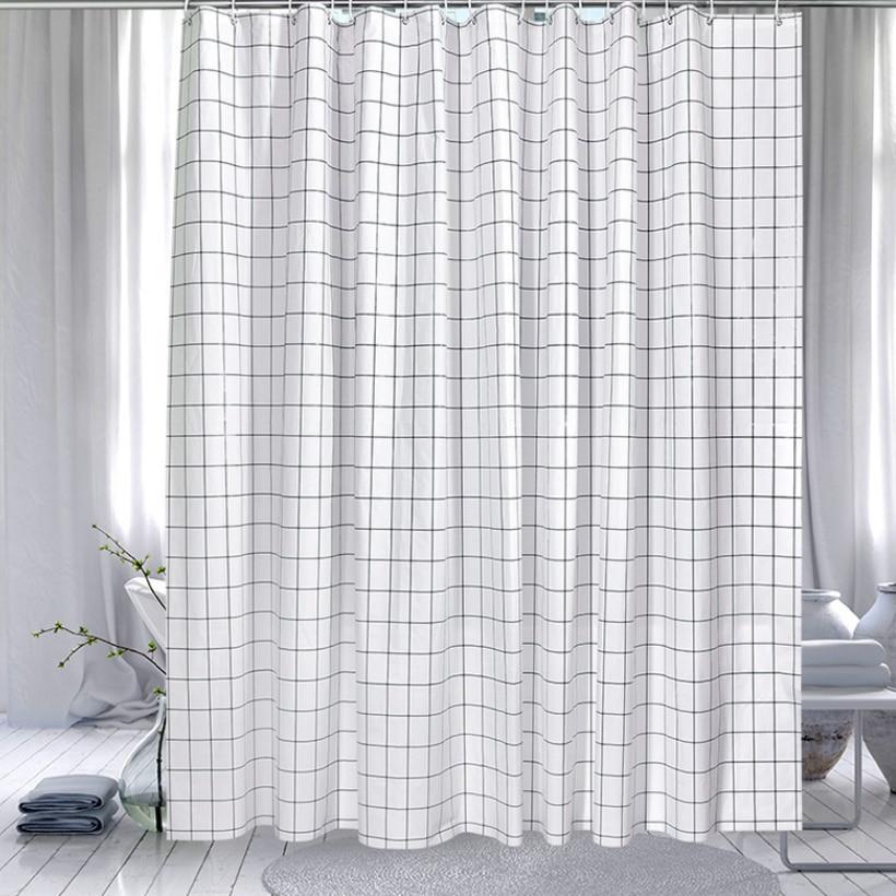 Simple Grid Shower Curtain Shower Curtains