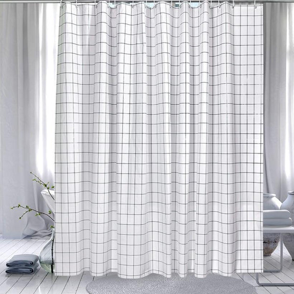 Simple Grid Shower Curtain Shower Curtains