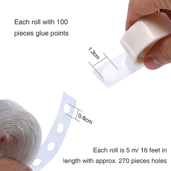 2 Rolls 5M Balloon Arch Garland Decorating Strip Adhesive Tape Dot Sticker Balloons