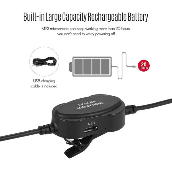 Professional 3.5Mm Recording Condenser Lavalier Microphone Black Microphones & Wireless Systems