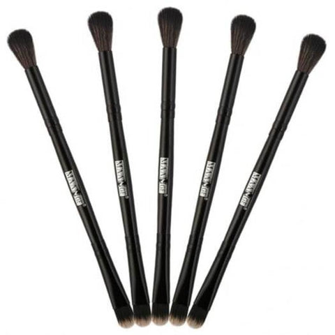 Professional 5Pcs Double Ended Eye Makeup Brush Set Black Brushes