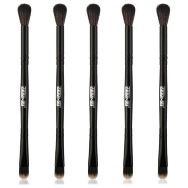 Professional 5Pcs Double Ended Eye Makeup Brush Set Black Brushes