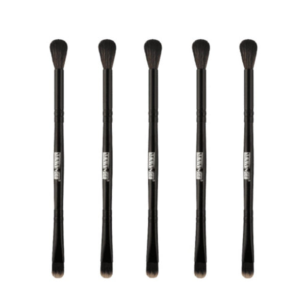 Professional 5Pcs Double Ended Eye Makeup Brush Set Black Brushes
