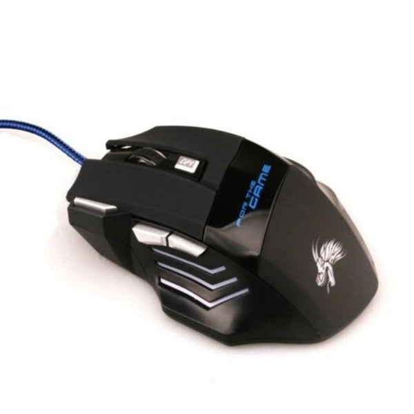 Professional 7 Buttons 5500Dpi Usb Optical Wired Gaming Mouse For Pc Laptop Mice Black Mice Trackballs & Touchpads