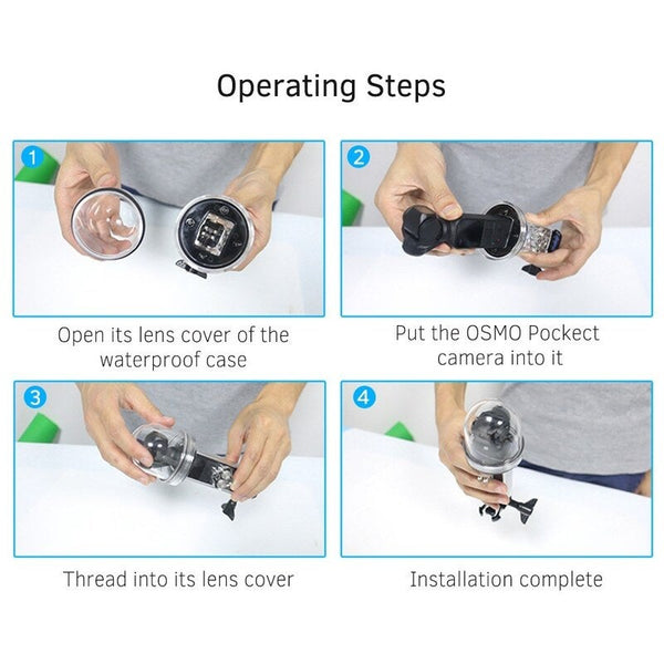 Professional Diving Waterproof Case Silver Camera Cases Bags & Covers