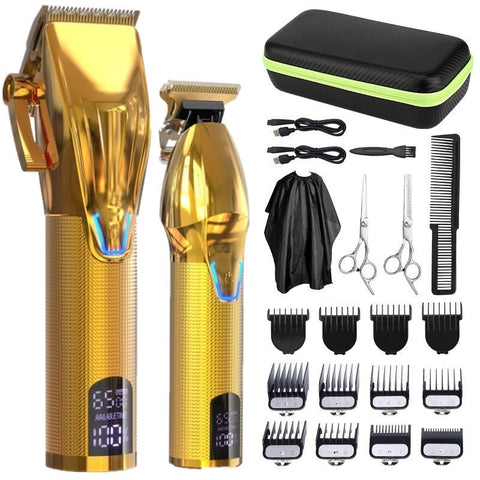 Professional Hair Clipper Trimmer Kit Men Cordless Haircut Beard Contour Clippers & Trimmers
