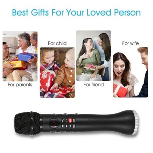 Professional Karaoke Microphone 3 In 1 Recording Wireless Speaker With Bluetooth No Tf Card
