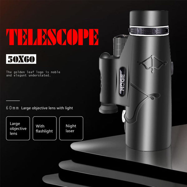 Professional Monoculars Powerful Hd Telescope 50X60 With Lamp Lighting Night Laser Long Range Pocket Vision Goggles Binoculars & Monoculars