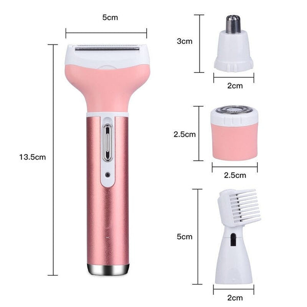 Professional Rechargeable Female Shaver Eyebrow Body Nose Ear Beard Hair Trimmer Clippers & Trimmers