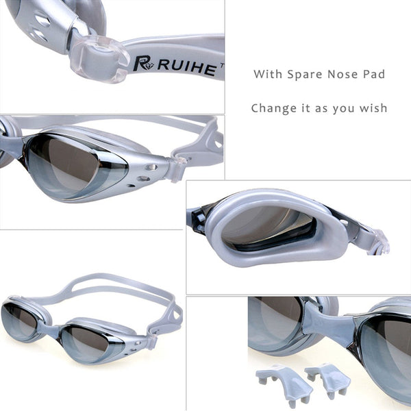 Professional Swimming Goggles Anti Fog Uv Adjustable Plating Men Women Waterproof Silicone Glasses Adult Eyewear