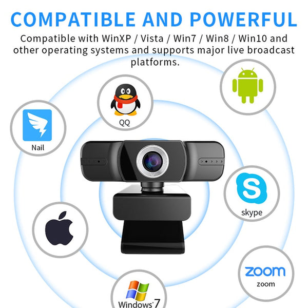 Professional Usb 1080P Web Camera Hd Live Webcam 120 Degrees Wide Angle With Double Microphone Webcameras For Pc Laptop Webcams