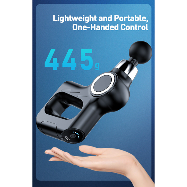 Professional Deep Tissue Percussion Massage Gun 30 Speeds 6 Heads & Lcd Touch Screen(Black) Massagers