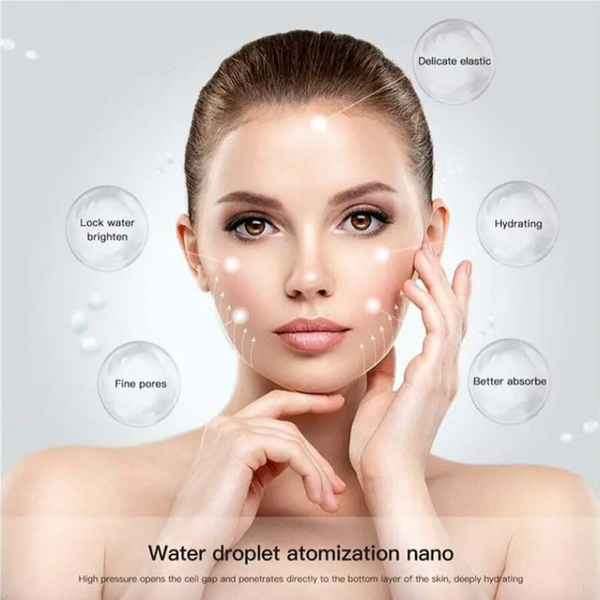 Professional Water Oxygen Moisturizing Sprayer Rechargeable Salon Skin Rejuvenation Nano Gun Air Compressor Care Tool Facial Cleansing Devices