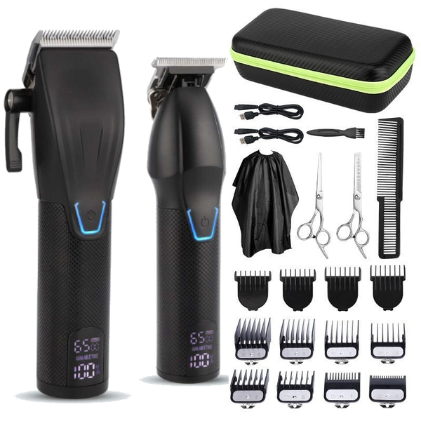 Professional Hair Clipper And Trimmer Kit For Men Cordless Haircut Beard Contour Grooming