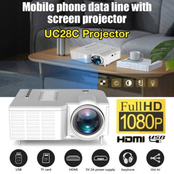 Projector Usb Mini Home Media Player Can Be Connected Directly To The Phone White Projectors