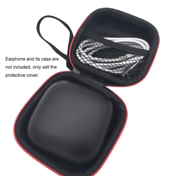 Protective Case Cover Portable Wireless Earphones Storage Bag Eva Leather Compatible With Beats Powerbeats 2019 Black Earbud Cases