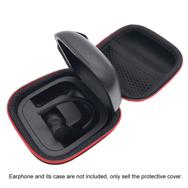 Protective Case Cover Portable Wireless Earphones Storage Bag Eva Leather Compatible With Beats Powerbeats 2019 Grey Earbud Cases
