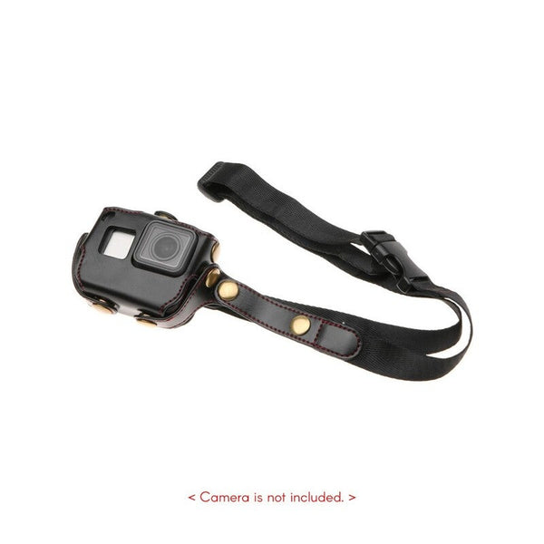 Protective Frame Case Shell Protector Housing Leather Long Weaving Strap For Gopro Hero 5 6 7