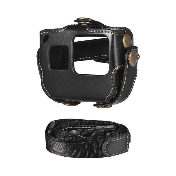 Protective Frame Case Shell Protector Housing Leather Long Weaving Strap For Gopro Hero 5 6 7