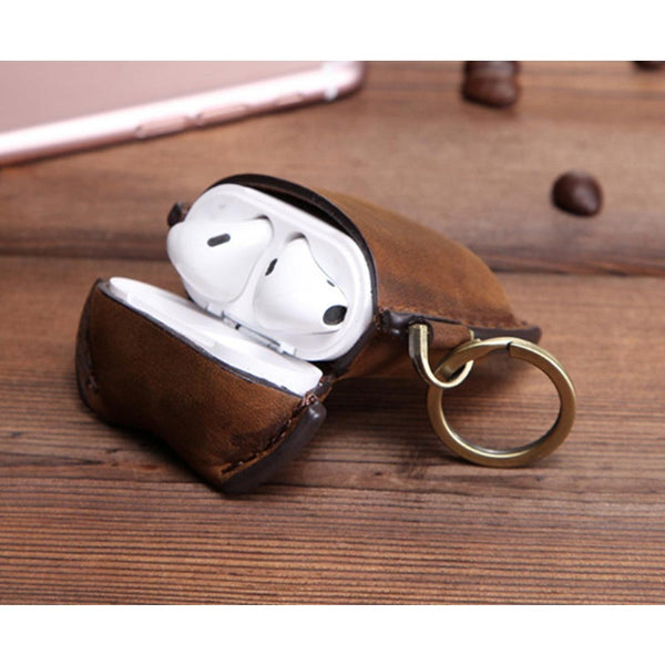 Protective Cover Retro Earphone Set Anti Fall Leather Case For Apple Wireless Bluetooth Headset Airpods