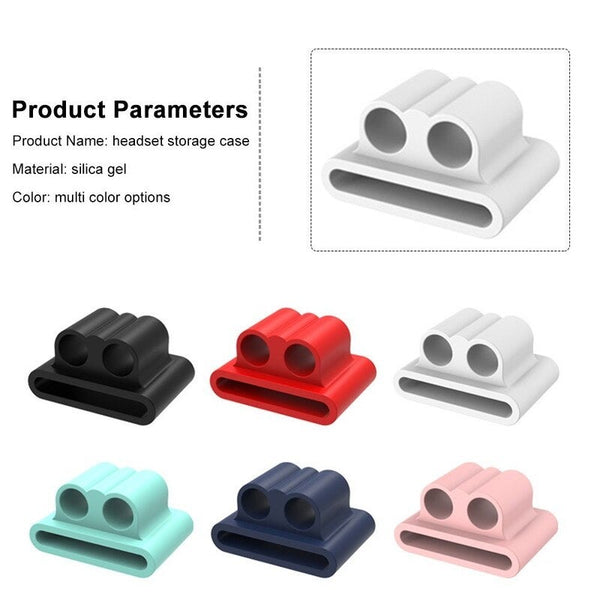 Protective Cover Silicone Case Protection Stand Holder Compatible With Airpods Iwatch Accessories White