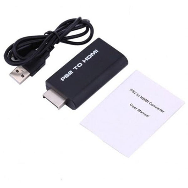 Ps2 To Hdmi With Audio Video Converter Game Console Adapter Black