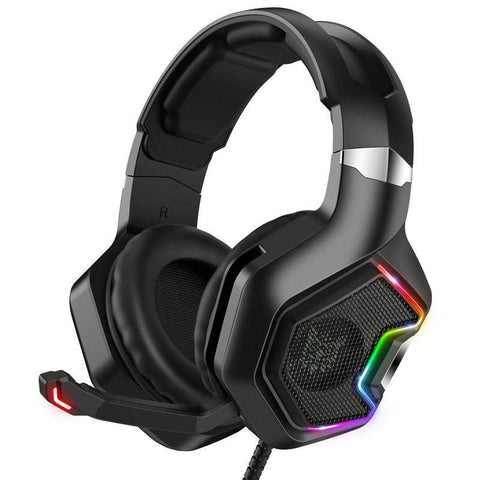 Gaming Headsets Ps4 Xbox One With Mic Rgb Led Light For Super Nintendo Pc Oneadapter Not Included
