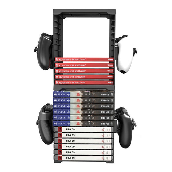 Ps5 Game Disc Box Storage Rack For Xbox Switch Doublelayer Holder Features Mounts & Stands
