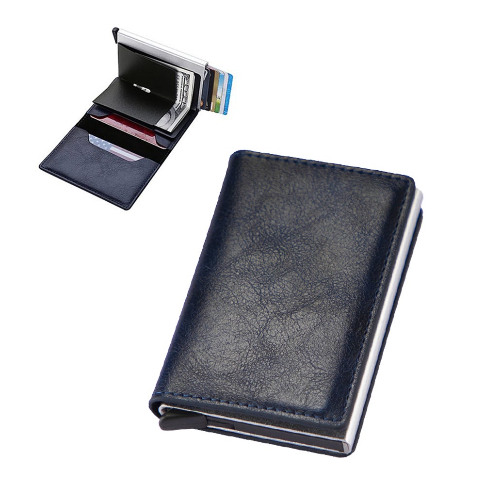 Pu Leather Credit Card Holder Mens Money Cash Wallet Clip Rfid Blocking Purse Wallets