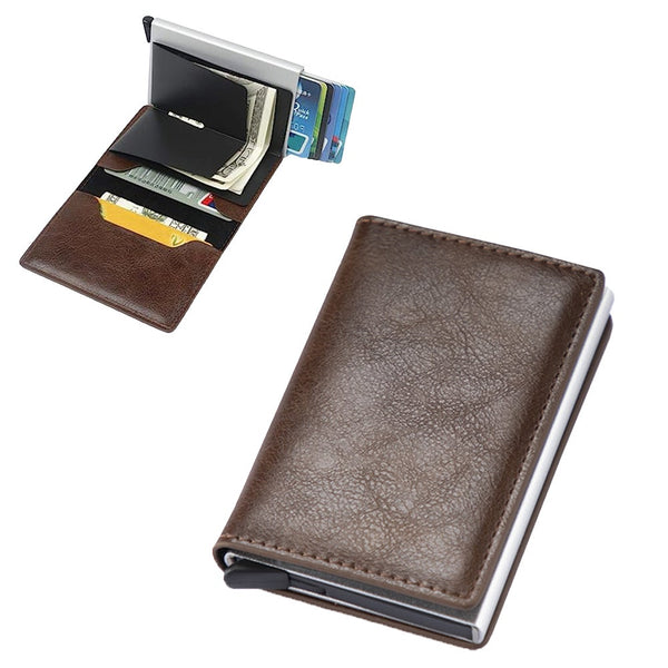 Pu Leather Credit Card Holder Mens Money Cash Wallet Clip Rfid Blocking Purse Wallets