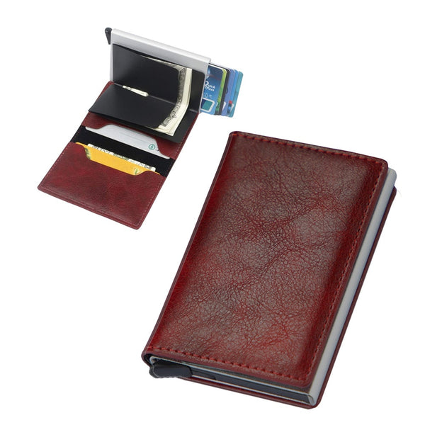 Pu Leather Credit Card Holder Mens Money Cash Wallet Clip Rfid Blocking Purse Wallets