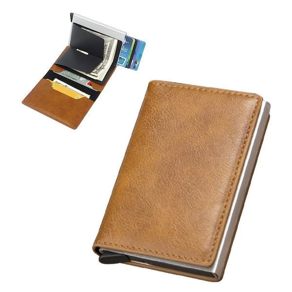 Pu Leather Credit Card Holder Mens Money Cash Wallet Clip Rfid Blocking Purse Wallets