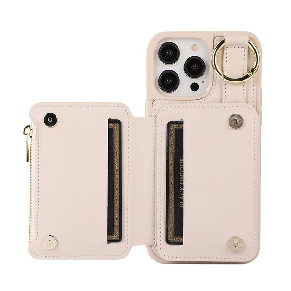 Pu Leather Phone Case Crossbody Cover Wallet Purse With Rfid Blocking Card Holder For Iphone 14 Series