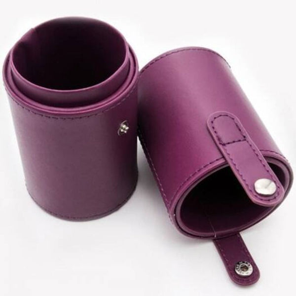 Pu Makeup Brush Storage Bucket Dark Orchid Makeup Bags & Cases