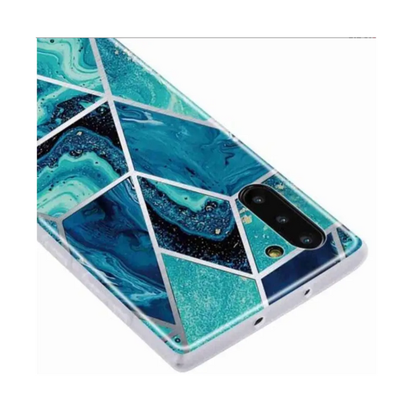 Pu Geometric Marble Painted Phone Case For Samsung Galaxy Note 10 Multi I
