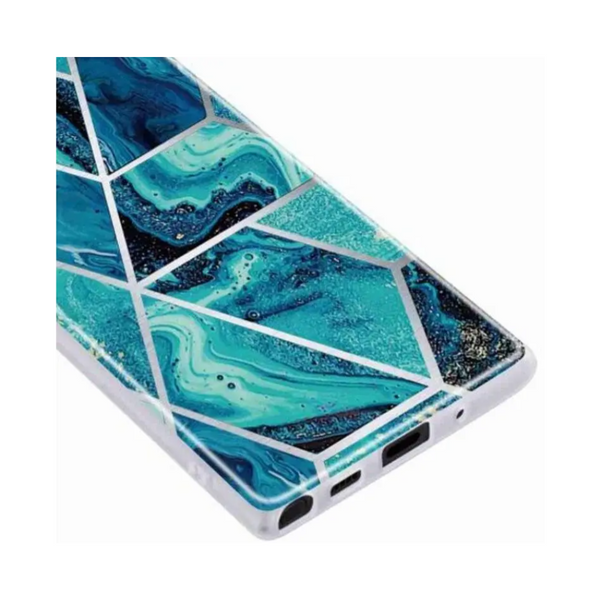 Pu Geometric Marble Painted Phone Case For Samsung Galaxy Note 10 Multi I