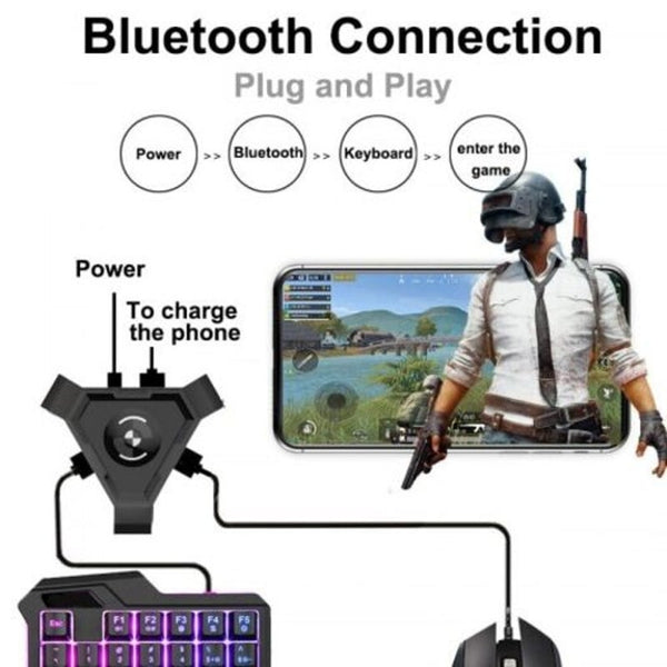 Pubg Mobile Gamepad Controller Gaming Keyboard Mouse Converter For Ios Android To Pc V4.1 Adapter P5 Controllers & Attachments