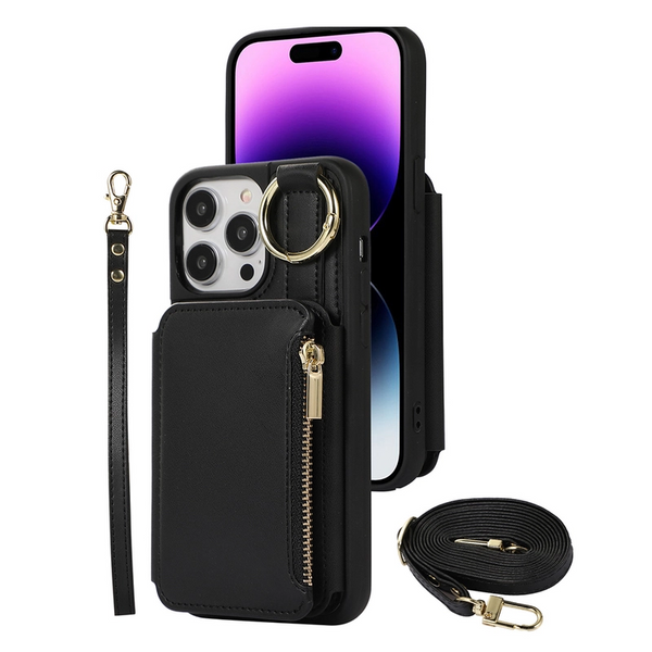 Cases Covers & Skins Pu Leather Phone Case Crossbody Cover Wallet Purse With Rfid Blocking Card