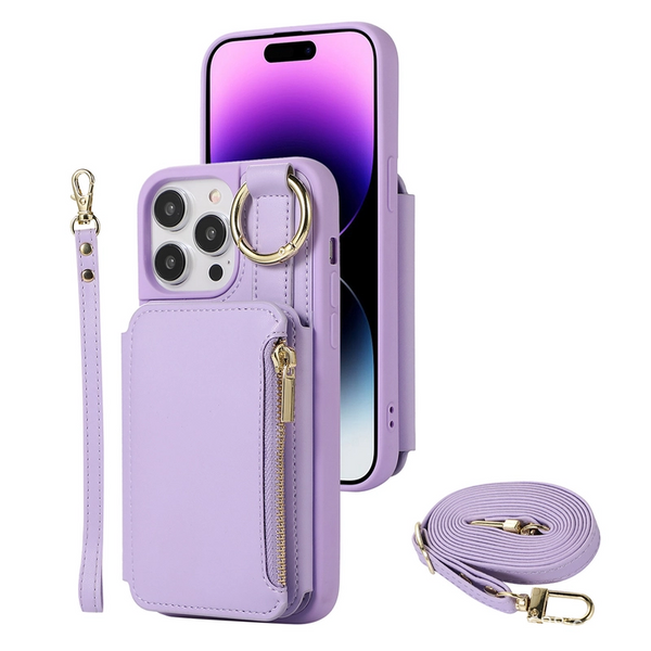 Cases Covers & Skins Pu Leather Phone Case Crossbody Cover Wallet Purse With Rfid Blocking Card