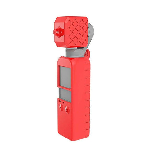 Silicone Cover Case Waterproof Stickers Film Skin For Osmo Pocket Camera Red