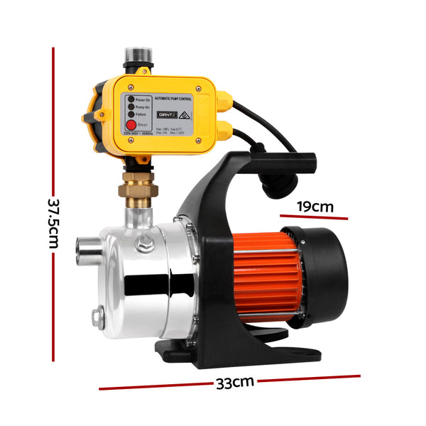 Giantz 1500W High Pressure Garden Water Pump With Auto Controller Water Pumps & Pressure Tanks