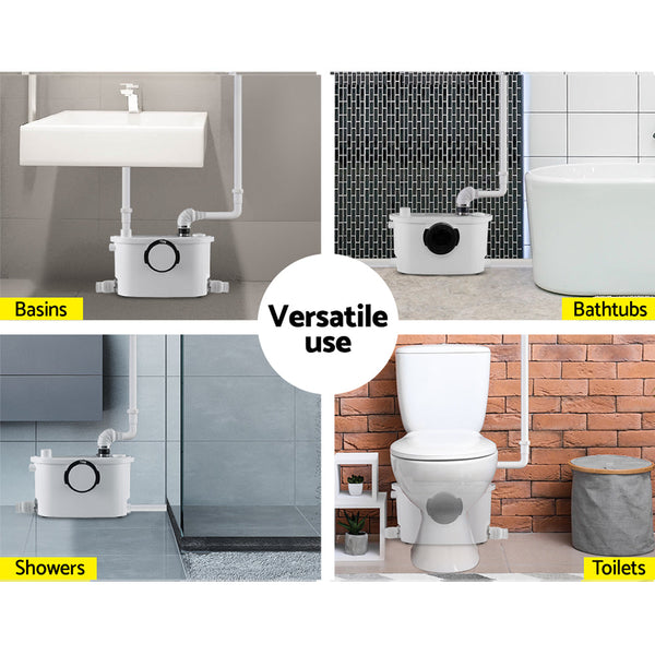 Boat Plumbing Giantz Macerator Sewerage Pump Waste Toilet Sewage Water Disposal Marine Basement Clean