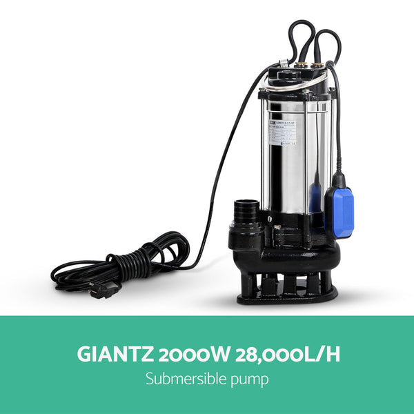 Giantz 2.7Hp Submersible Dirty Water Pump