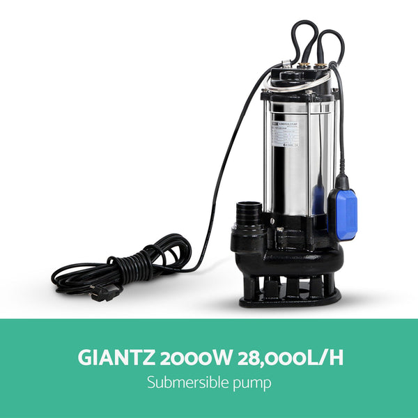 Giantz 2.7Hp Submersible Dirty Water Pump Water Pumps & Pressure Tanks